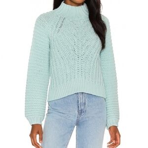 Free People X Revolve Egret Chunky Knit Sweater In Robins Egg Blue Size Small